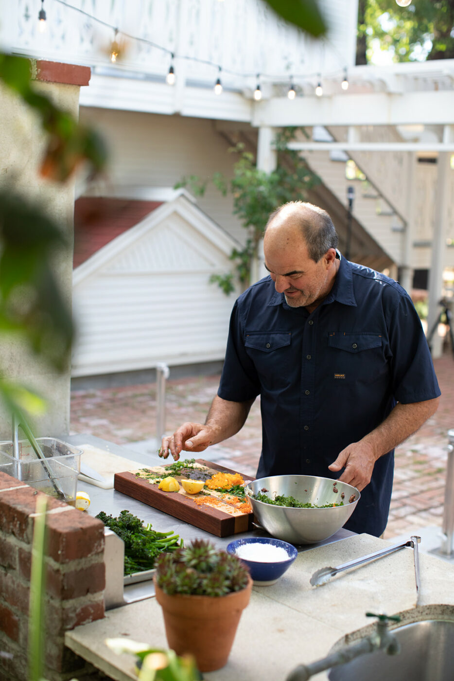 Sonoma County chef Josh Chandler outdoor Cloverdale Kitchen