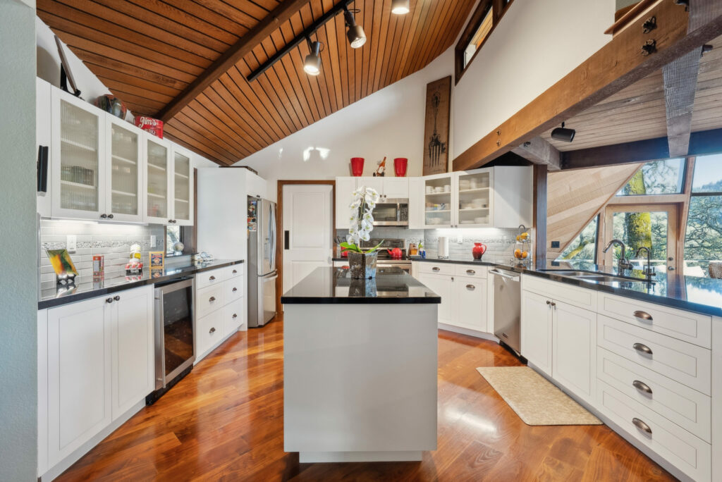 Kitchen in geometric house