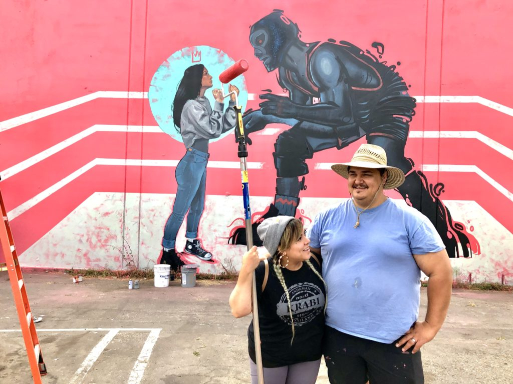 "Battle of Good versus Evil" mural in Roseland