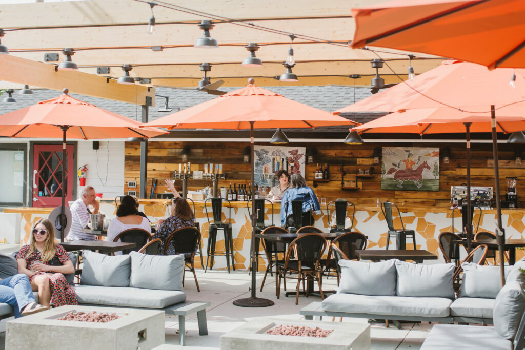 The patio bar at Bloom Carneros in Sonoma. (Photo: Marielle V. Chua)