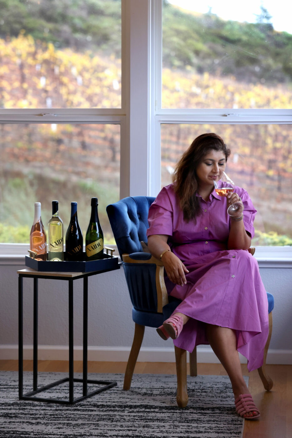 Raghni Naidu, owner and founder of Naidu Wines and Vineyards in Sebastopol, on Tuesday, November 1, 2022. (Beth Schlanker/The Press Democrat)
