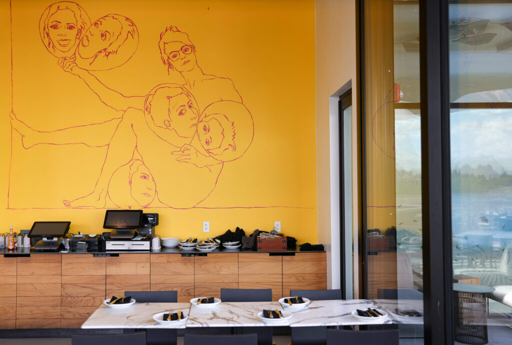 Artist Alice Sutro’s “Mistress of Memory” is featured in the restaurant atop Harmon Guest House in Healdsburg on Monday, September 16, 2024. (Christopher Chung/The Press Democrat)