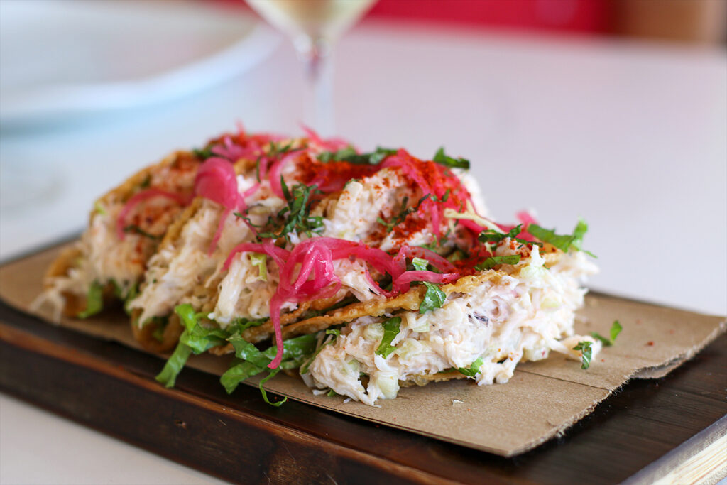 Crab tacos at Willi's Wine Bar in Santa Rosa. (Heather Irwin/The Press Democrat)