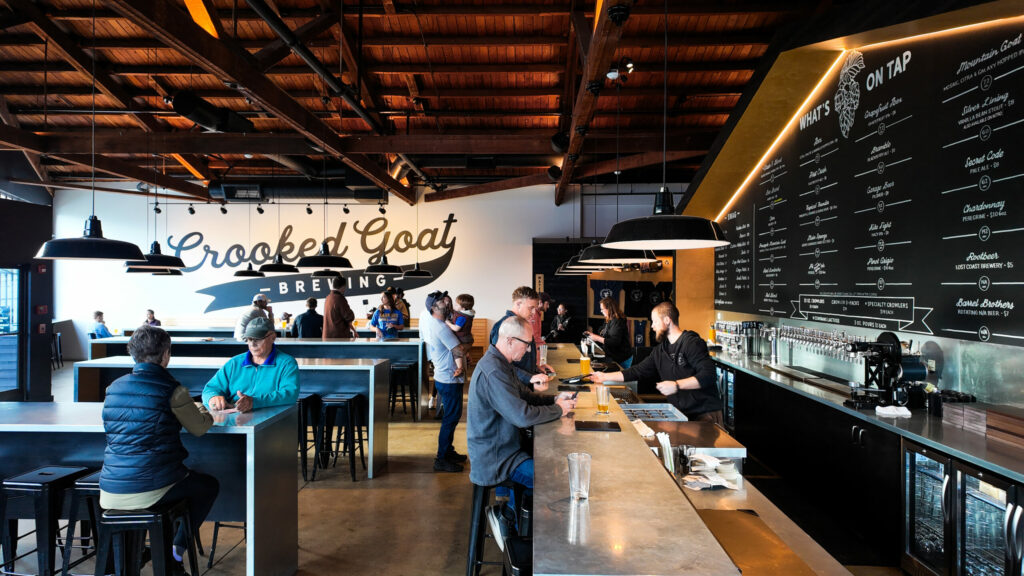 At Crooked Goat Brewing's taproom in Petaluma. (Sonoma County Tourism)