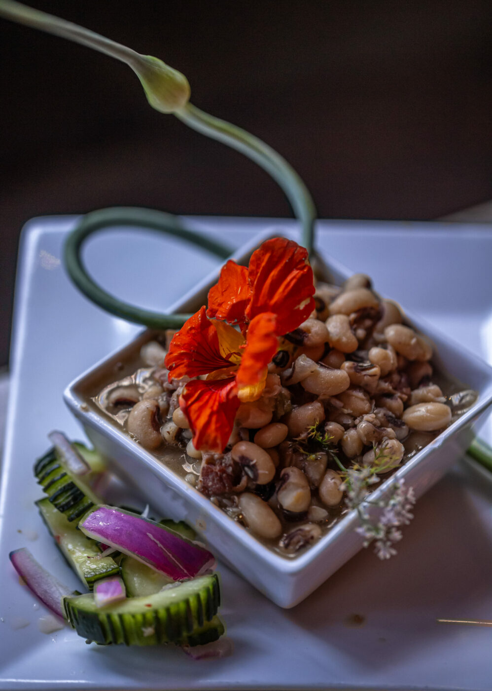 Black-eyed peas at Saucy Mama’s, the Guerneville barbecue spot, June 12, 2024. (Chad Surmick / The Press Democrat)