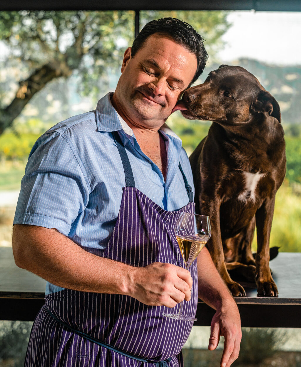 Douglas Keane and his dog