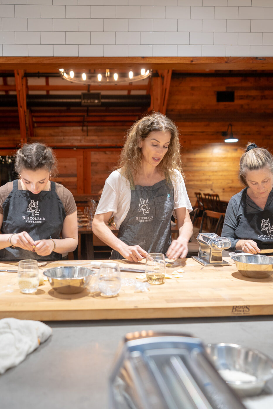 Bricoleur Vineyards in Windsor offers pasta making classes with wine