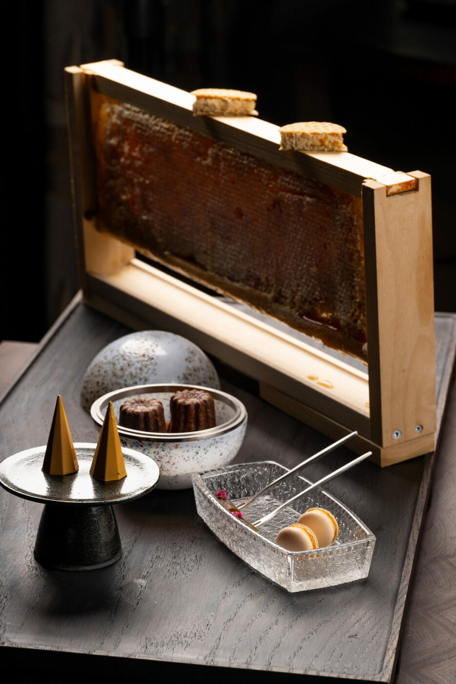 "Honeycomb" dessert at Enclos restaurant in Sonoma. (Adahlia Cole / Courtesy Enclos)