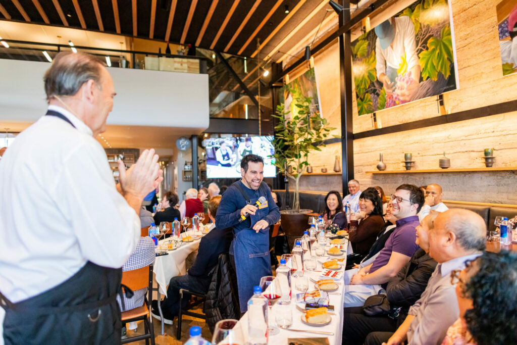 Actor and Comedian Mario Cantone at the Iron Chef-style competition held at The Matheson Healdsburg.