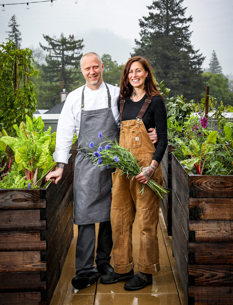 Kyle and Katina Connaughton of SingleThread in Healdsburg. (Eva Kolenko / Courtesy of SingleThread)