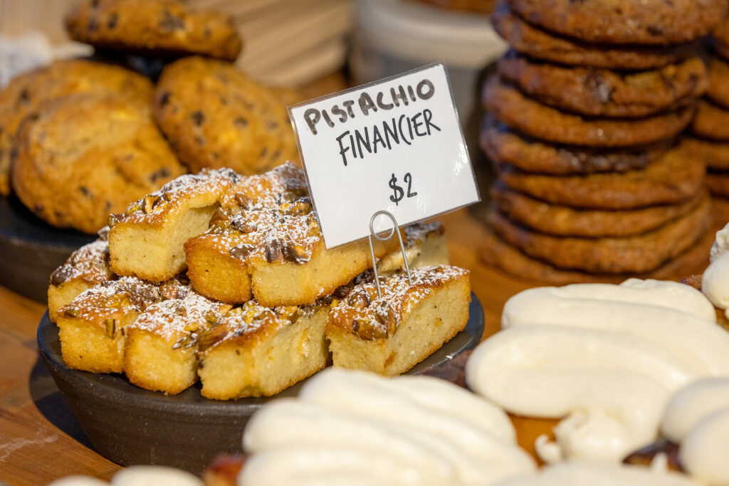 Pistachio Financier’s from Quail & Condor bakery Monday, Jan. 6, 2025, in Healdsburg. (John Burgess / The Press Democrat)