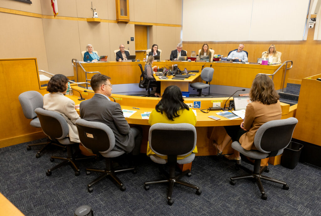Sonoma's board of supervisors at a meeting earlier this year.