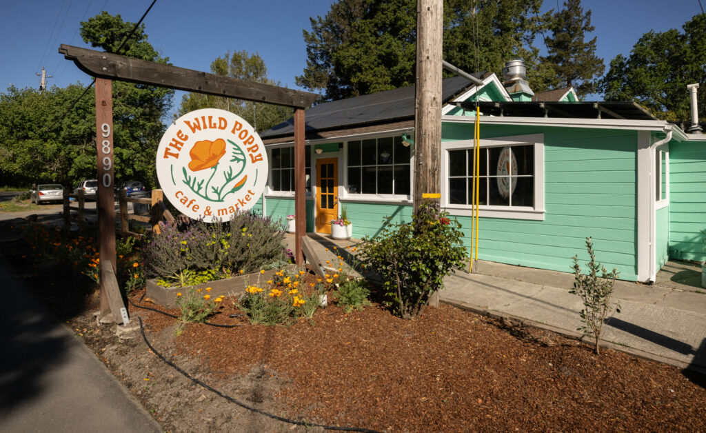 The Wild Poppy cafe takes over the quaint location with the hidden back patio overlooking the creek along the Bodega Hwy west of Sebastopol Friday, May 3, 2024 (Photo by John Burgess/The Press Democrat)