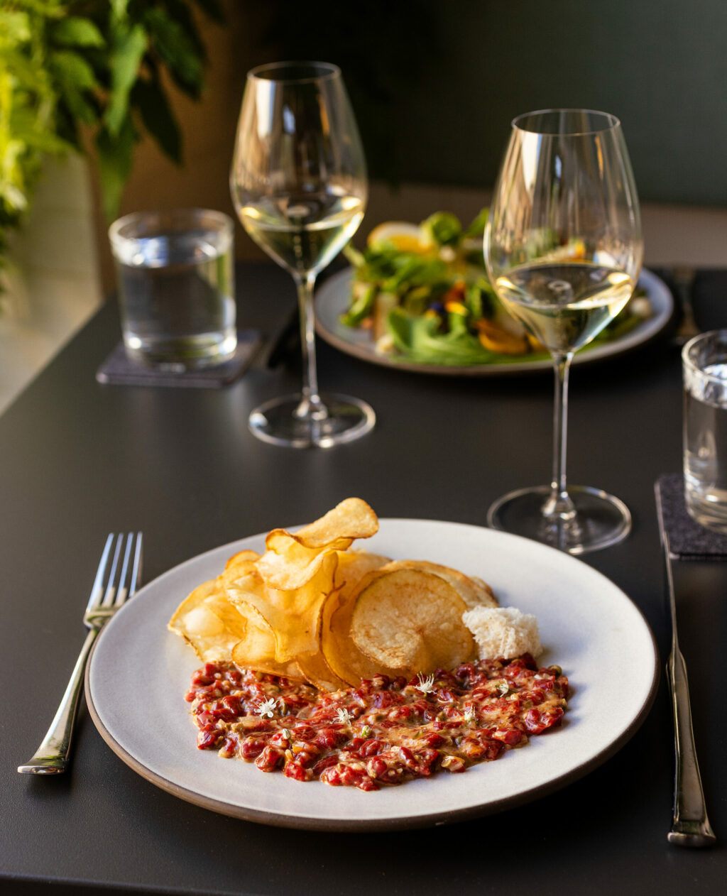 Beef tartare from Bistro Lagniappe Thursday, June 19, 2025 in Healdsburg. (John Burgess / Press Democrat)