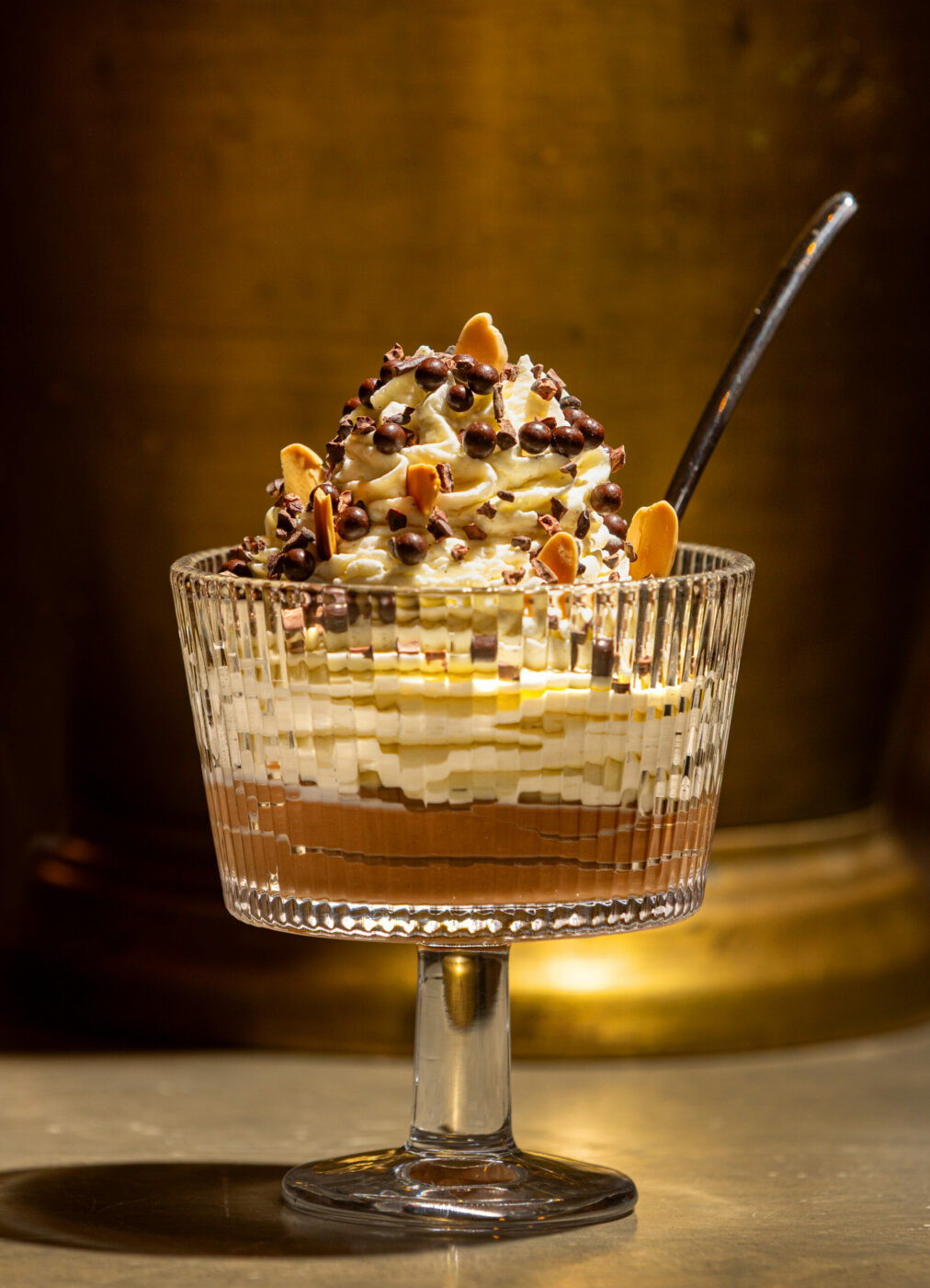 Chocolate Au Lait with chocolate creme, hazelnut praline and milk ice cream from Bijou, the new Petaluma restaurant from chef Stéphane Saint Louis Monday, July 1, 2025. (John Burgess / The Press Democrat)