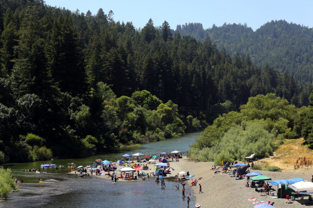 The Big Rocky Games at the Monte Rio Beach brings back good old all-American fun with sack races, rock skipping and ice cream eating contests. (John Burgess/The Press Democrat)