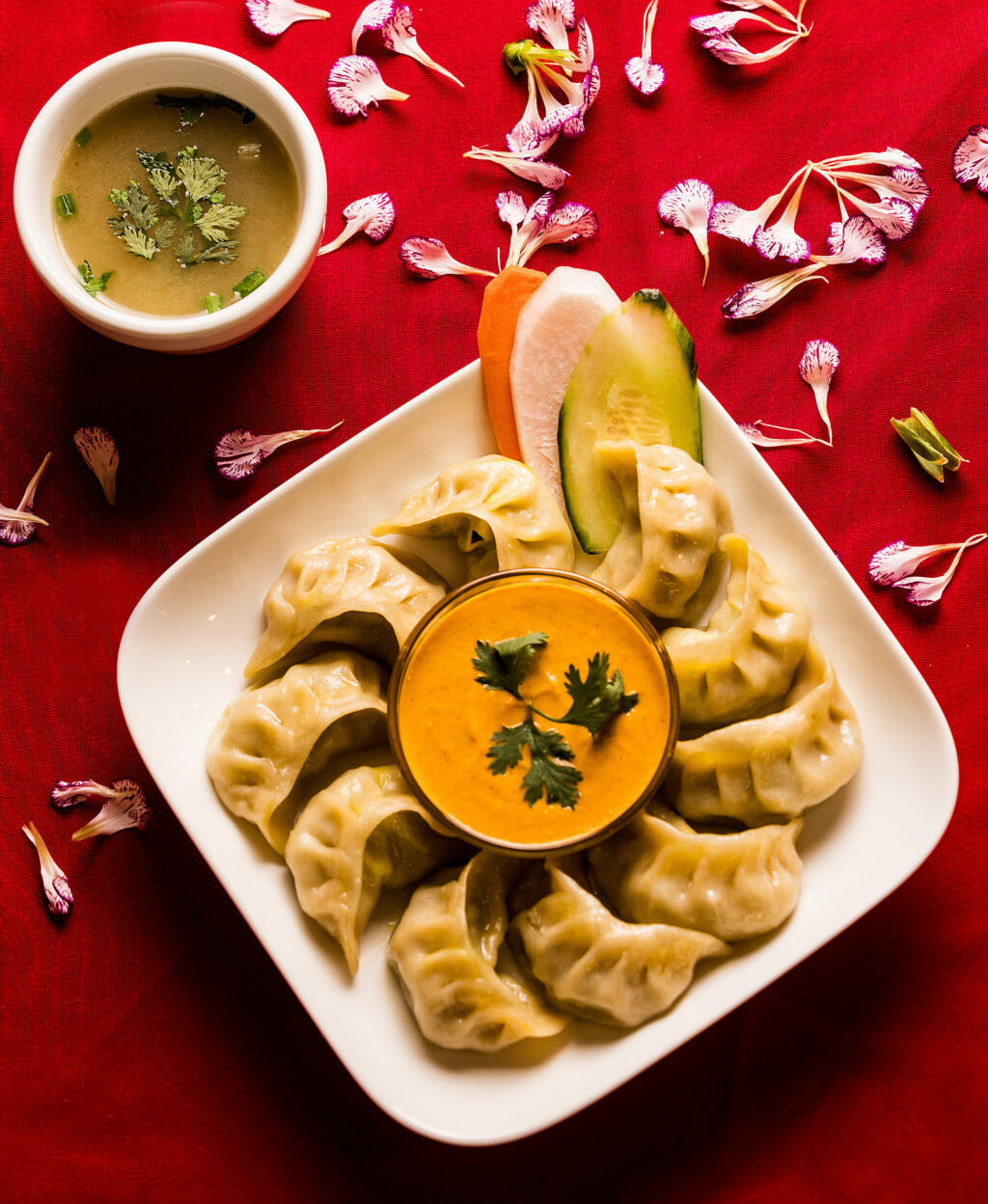 Veggie, Lamb and Chicken Momo dumplings from Everest Restaurant Wednesday, July 24, 2024 in Cotati. (Photo by John Burgess/The Press Democrat)