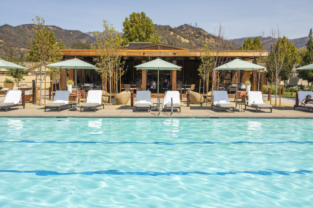 The Picobar at Solage, Auberge Resorts Collection in Calistoga is an outdoor, poolside cafe. Photo taken on Thursday, September 23, 2021. (John Burgess/The Press Democrat)