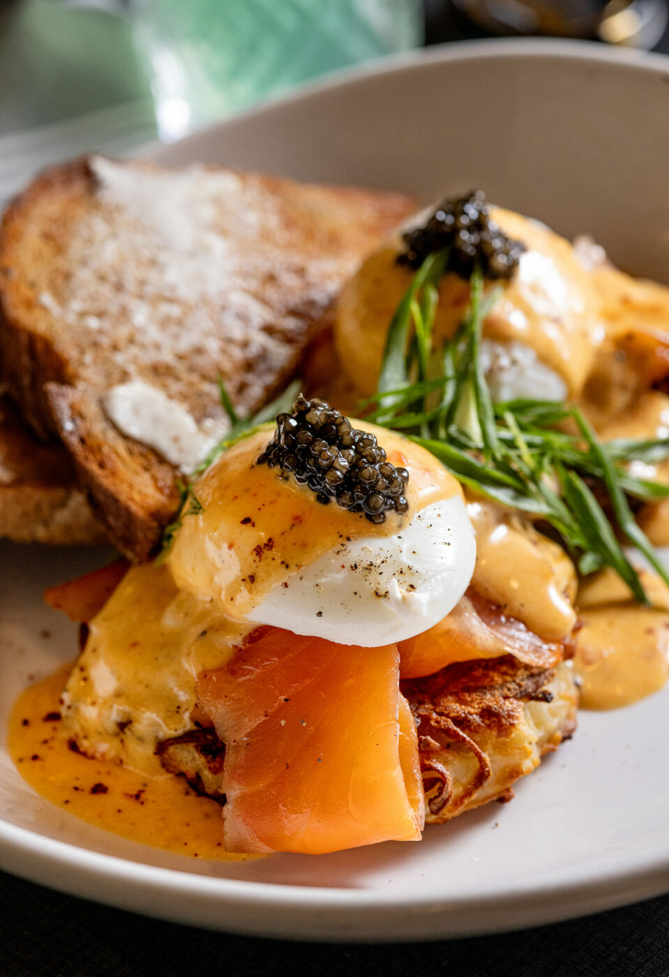 Lox and eggs Benedict