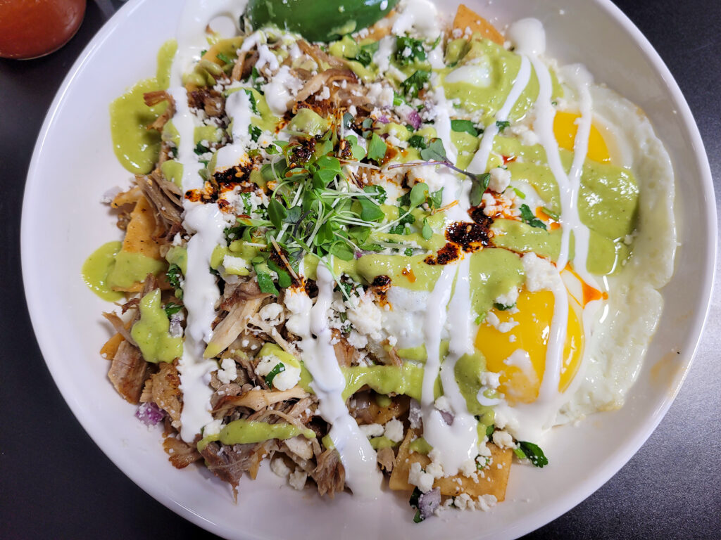 Chilaquiles with eggs