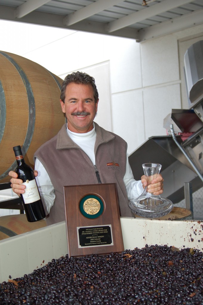 Professional racecar driver and team owner Kevin Buckler owns Adobe Road Winery in Petaluma (Photo courtesy of Adobe Road Winery)