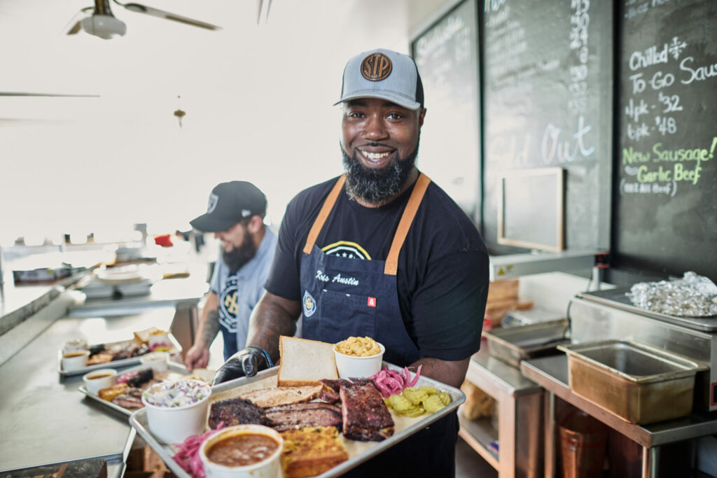One of the best pitmasters around: Kris Austin of A&M BBQ in Sebastopol. (Kim Carroll / Sonoma Magazine)