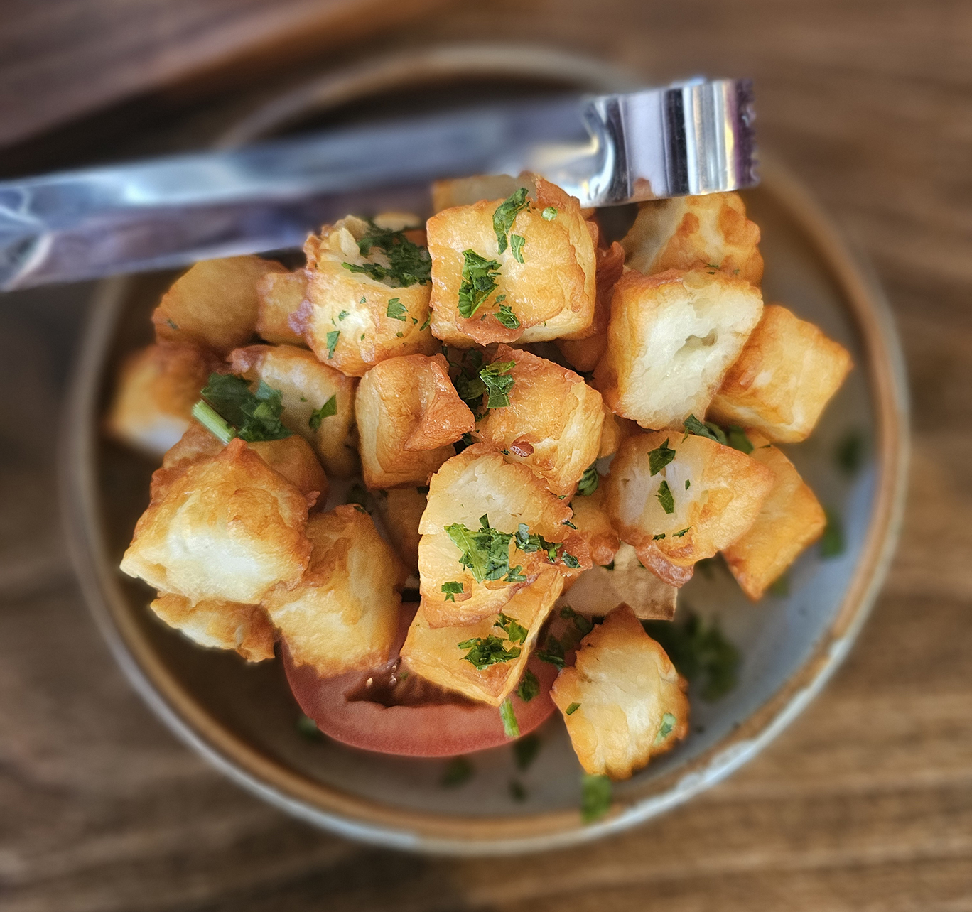 Fried halloumi at Levant restaurant in Petaluma