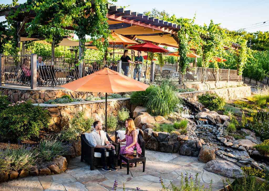 Unless it’s raining, the expansive terrace is the place to be at Martinelli Winery & Vineyards in Windsor. (Martinelli Winery & Vineyards)