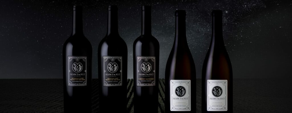 Bottles of Prophet & Poet wine. The label, launched by actor Jessica Biel, her brother and Healdsburg winemaker Jesse Katz, was poured at a BottleRock event with Biel and Katz on hand Friday, May 23, 2025. (Prophet & Poet)