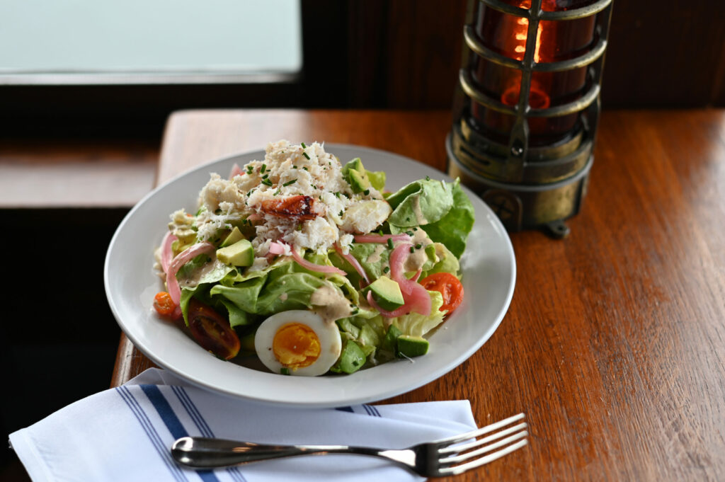Salad from Rocker Oysterfeller's at Lucas Wharf in Bodega Bay