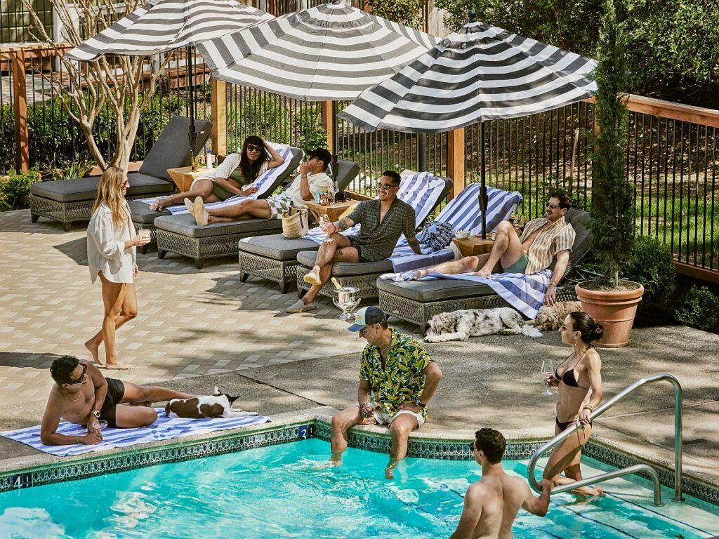 The pool area at The Madrona in Healdsburg. (Daniel Seung Lee)