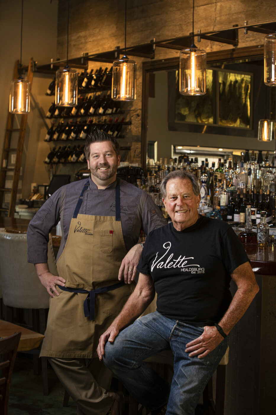 Dustin Valette and his father Bob at Valette in Healdsburg